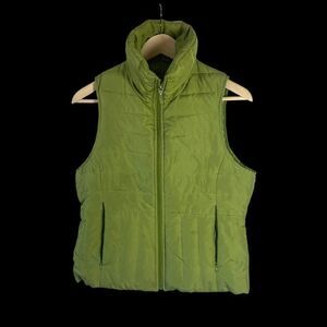 Kenneth Cole Reaction Lime Green Puffer Vest Sz S